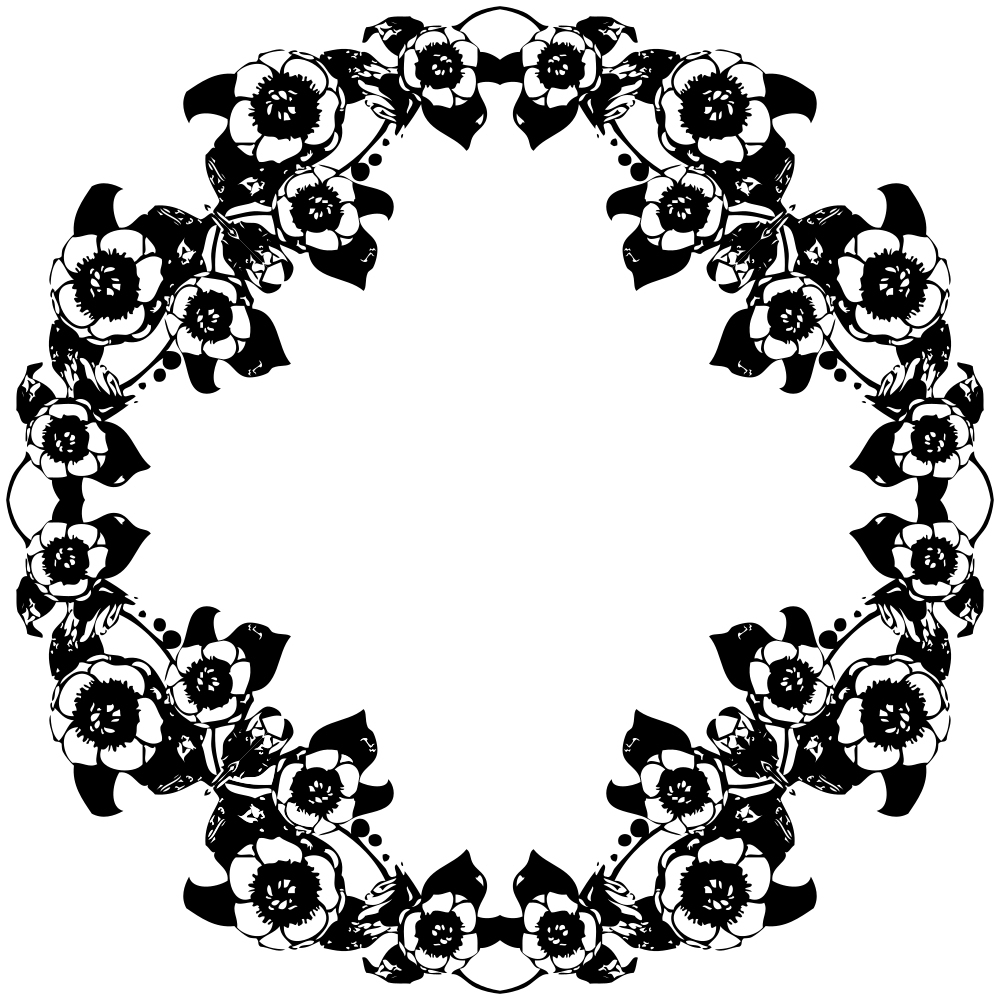 Black And White Floral Design Border / Templates black and white floral